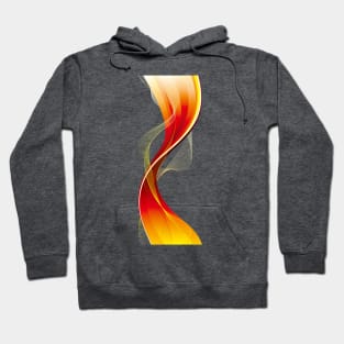 Curve Design Red Smoke Background Yellow And White Hoodie